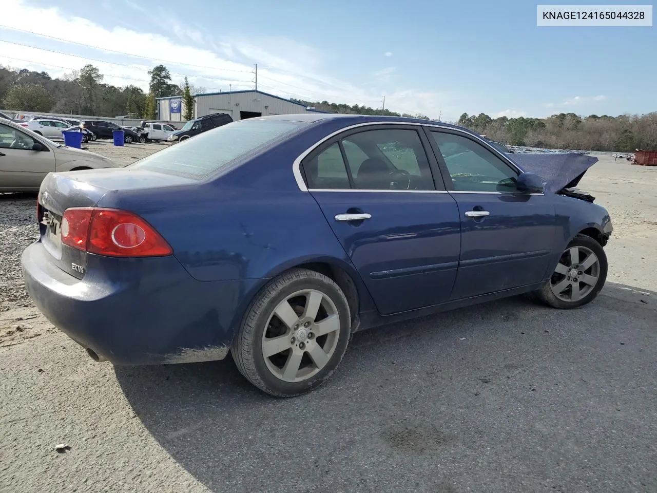 2006 Kia Optima Lx VIN: KNAGE124165044328 Lot: 66415764