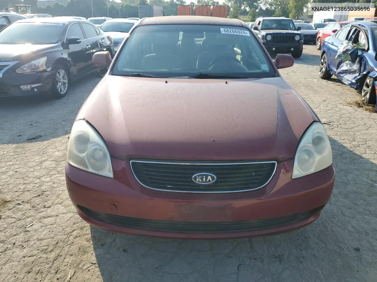 2006 Kia Optima Lx VIN: KNAGE123865035696 Lot: 68266024