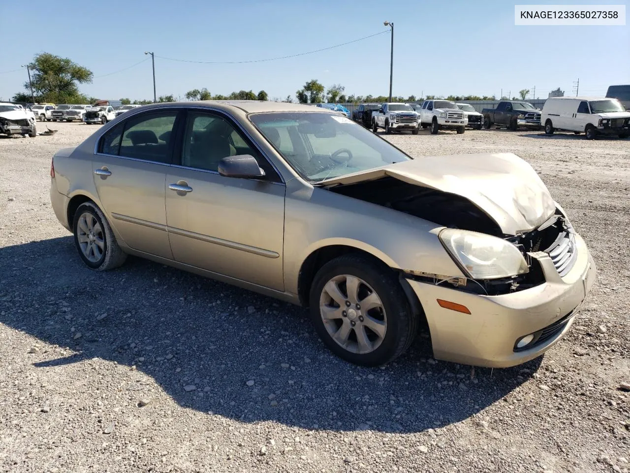 2006 Kia Optima Lx VIN: KNAGE123365027358 Lot: 73384984