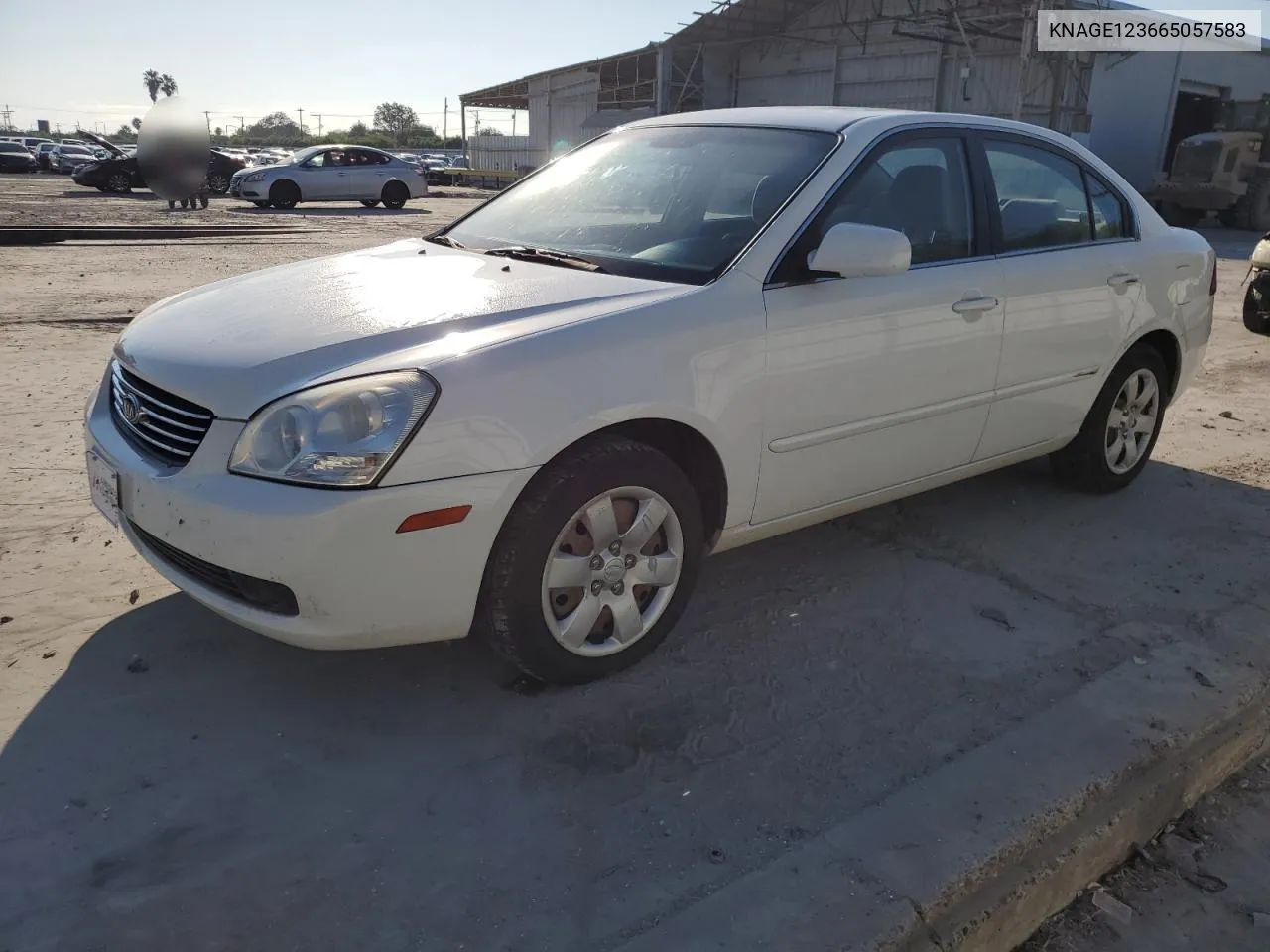 2006 Kia Optima Lx VIN: KNAGE123665057583 Lot: 75316334