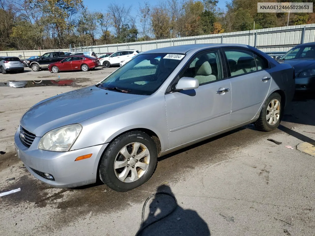 2006 Kia Optima Lx VIN: KNAGE124665023653 Lot: 76661854