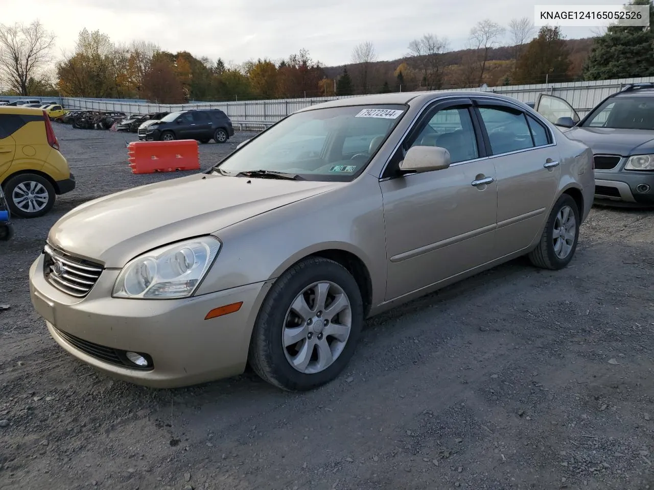 2006 Kia Optima Lx VIN: KNAGE124165052526 Lot: 79272244