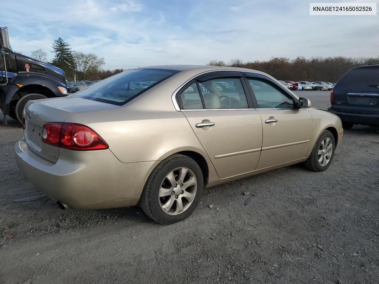 2006 Kia Optima Lx VIN: KNAGE124165052526 Lot: 79272244