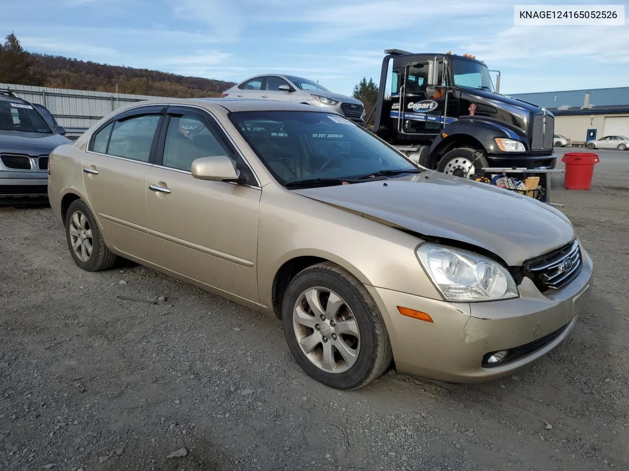 2006 Kia Optima Lx VIN: KNAGE124165052526 Lot: 79272244