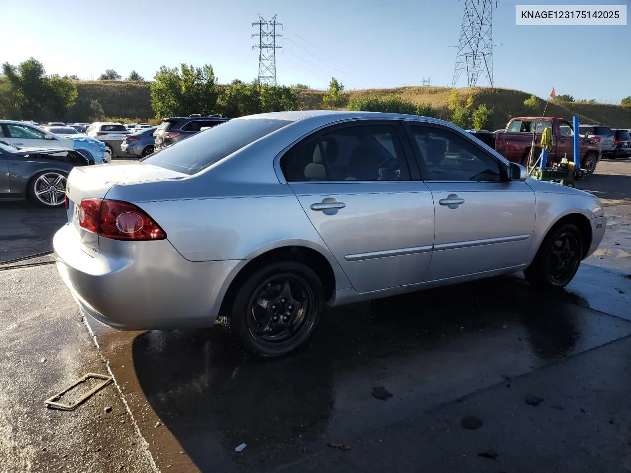 2007 Kia Optima Lx VIN: KNAGE123175142025 Lot: 72644664