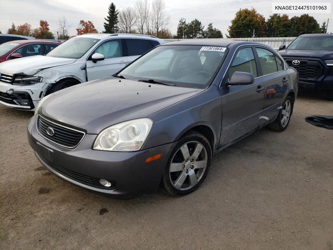 2007 Kia Optima Lx VIN: KNAGE124475101963 Lot: 77301964