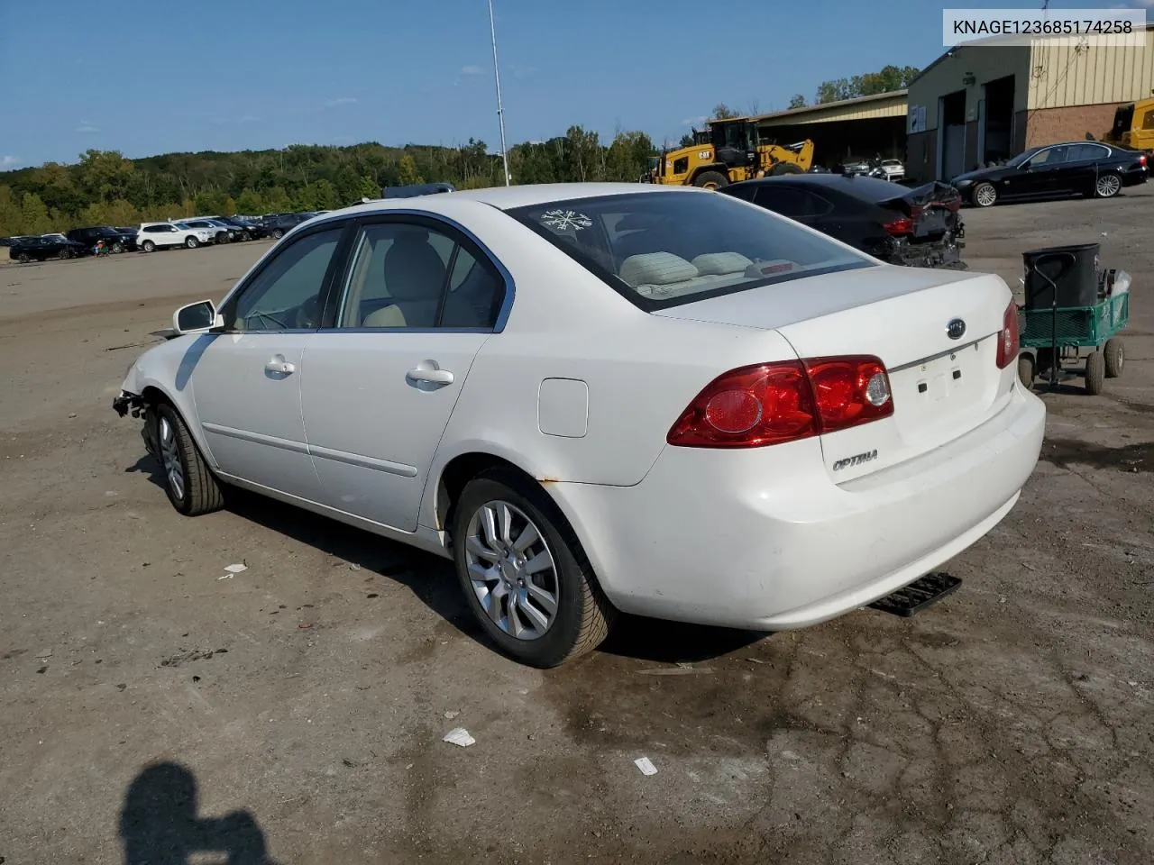 KNAGE123685174258 2008 Kia Optima Lx