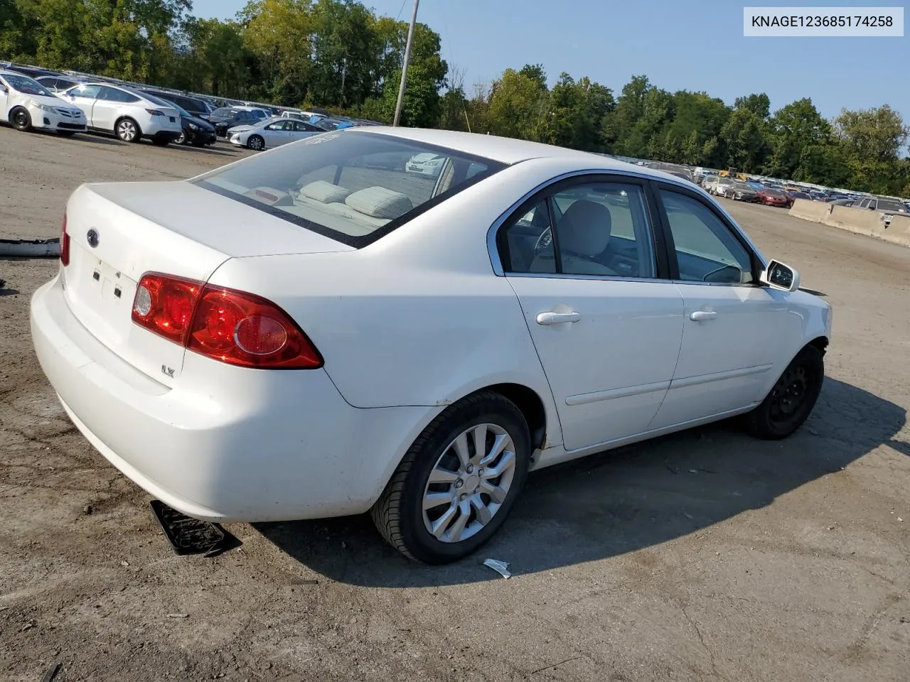 KNAGE123685174258 2008 Kia Optima Lx