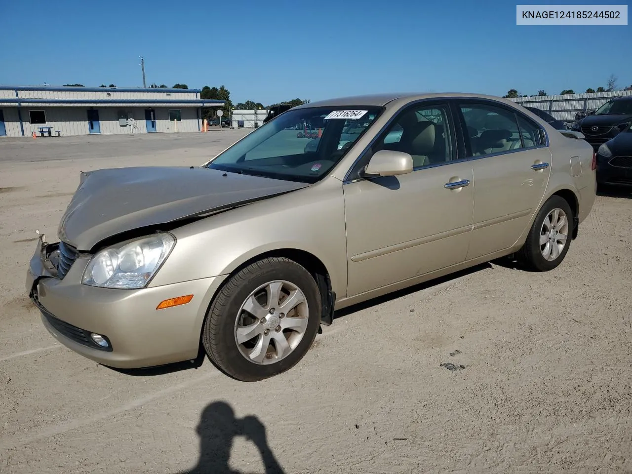 2008 Kia Optima Lx VIN: KNAGE124185244502 Lot: 77316264