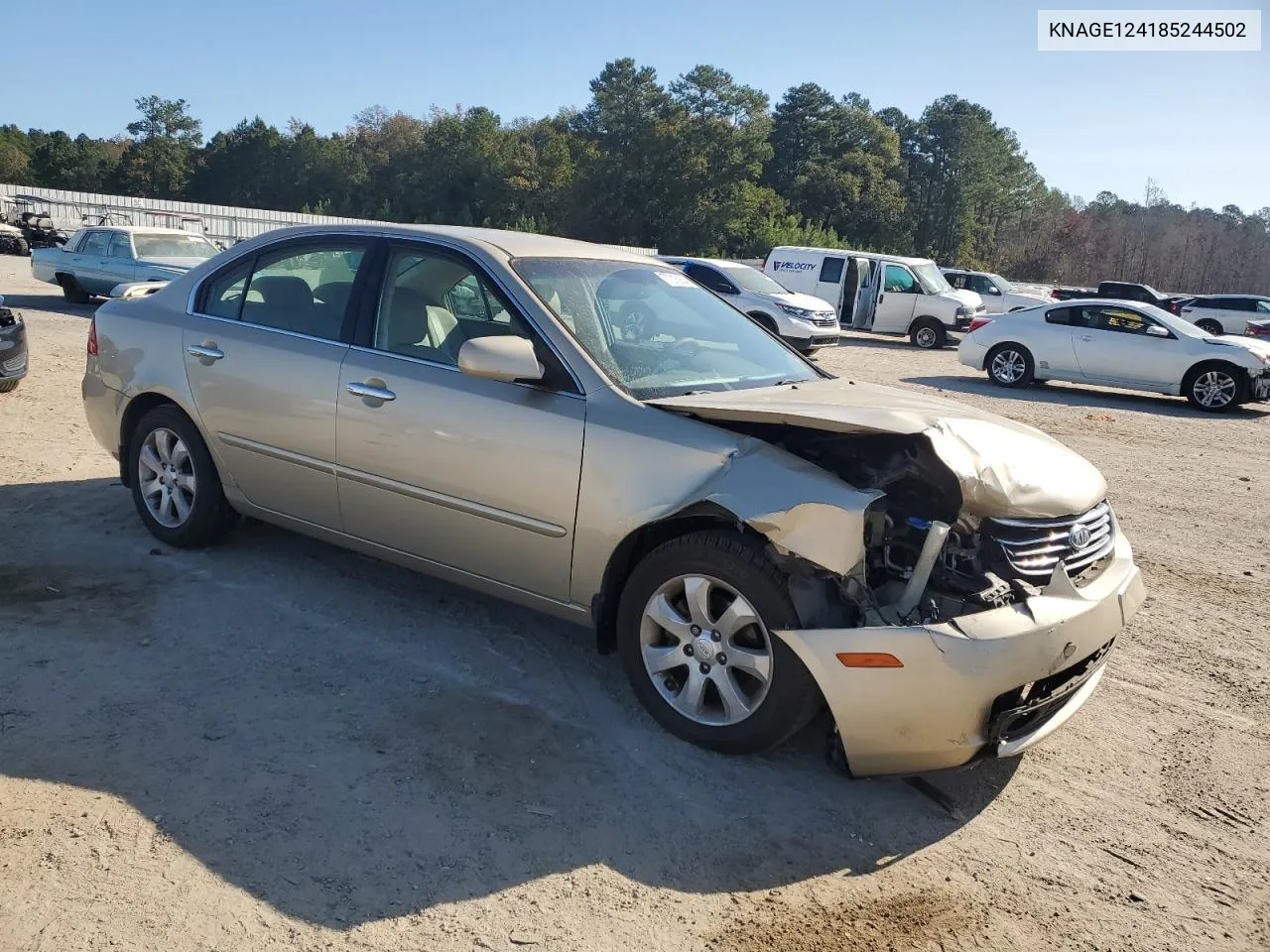 2008 Kia Optima Lx VIN: KNAGE124185244502 Lot: 77316264