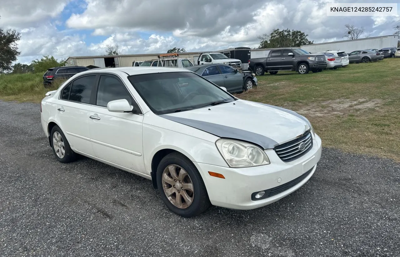 2008 Kia Optima Lx VIN: KNAGE124285242757 Lot: 79903404