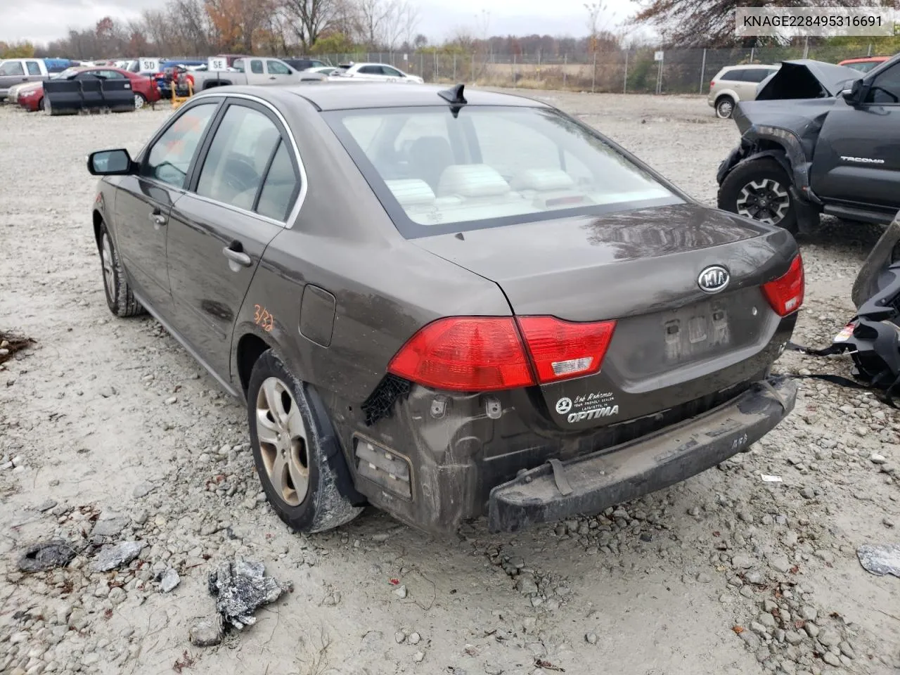 2009 Kia Optima Lx VIN: KNAGE228495316691 Lot: 65434862