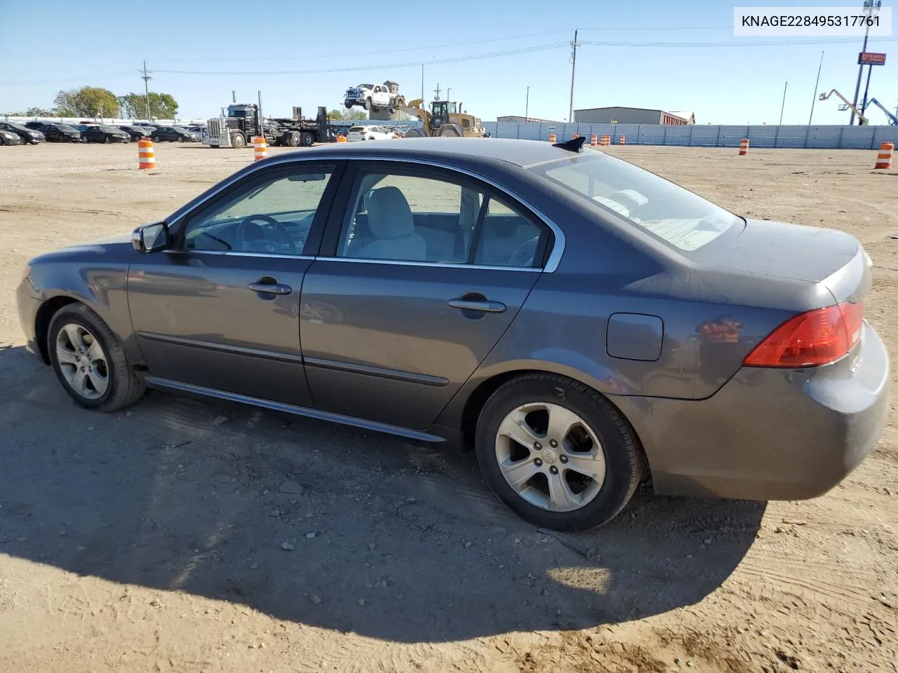 2009 Kia Optima Lx VIN: KNAGE228495317761 Lot: 73536014