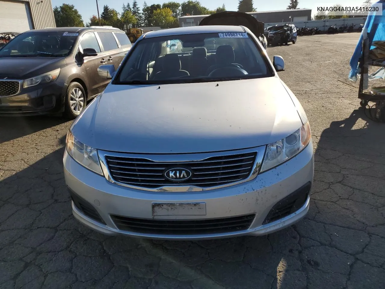 2010 Kia Optima Lx VIN: KNAGG4A83A5416230 Lot: 74998714