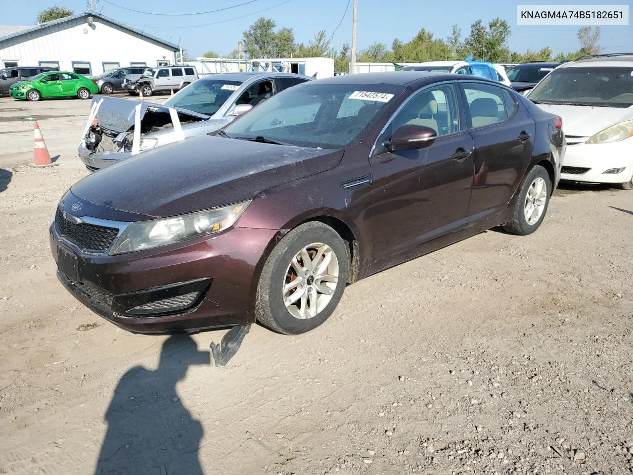 2011 Kia Optima Lx VIN: KNAGM4A74B5182651 Lot: 71542574