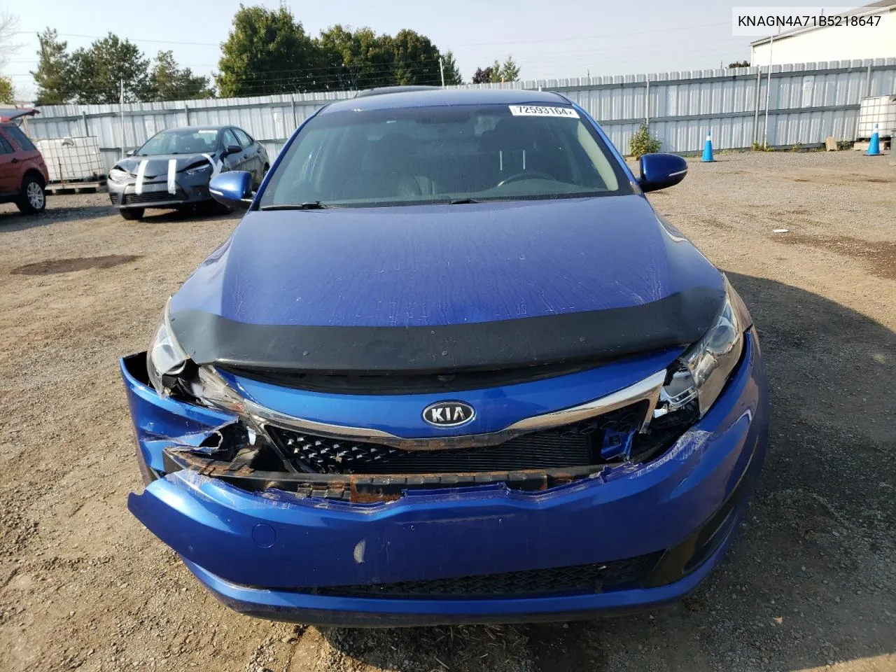 2011 Kia Optima Ex VIN: KNAGN4A71B5218647 Lot: 72593164