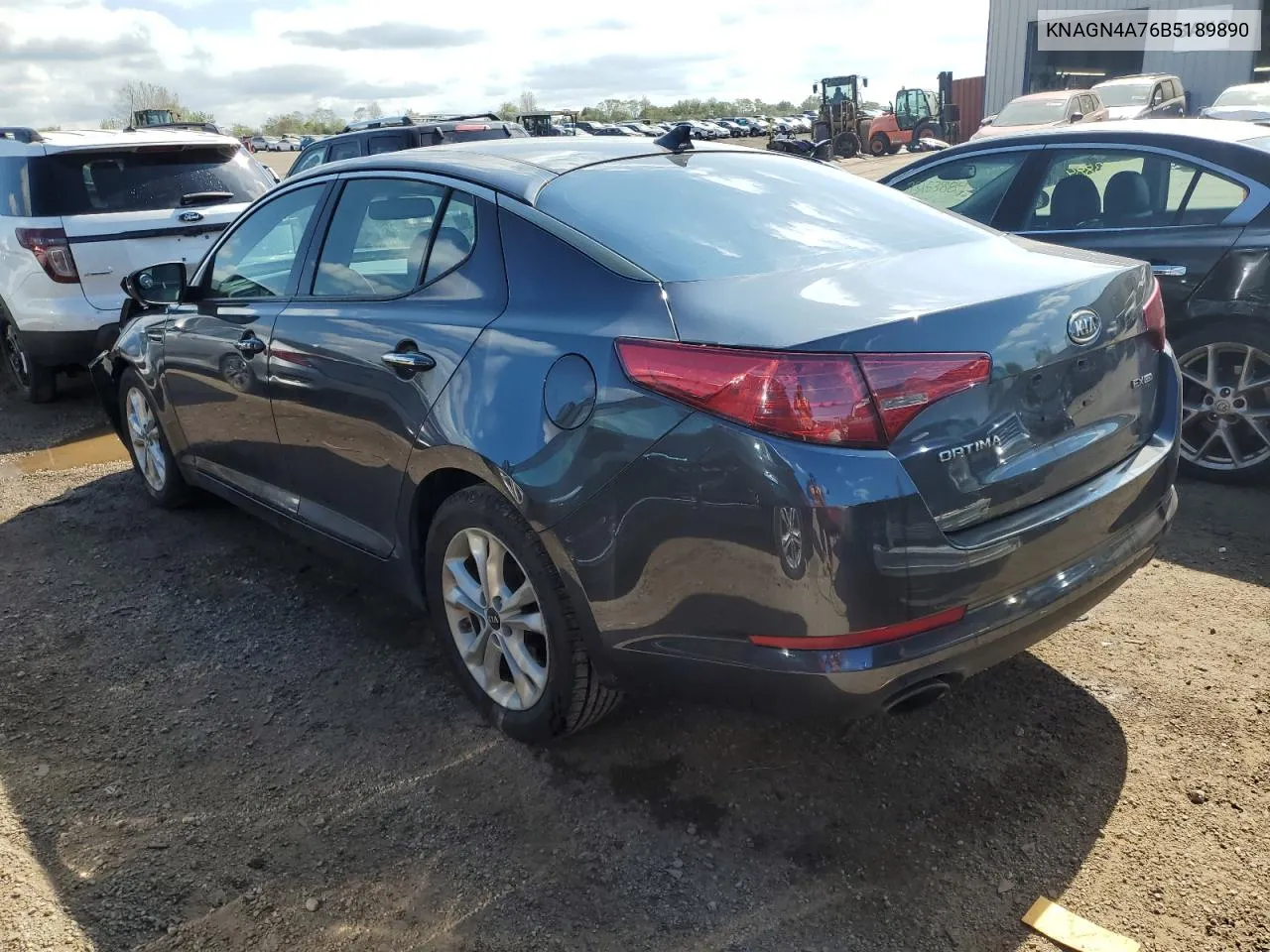 2011 Kia Optima Ex VIN: KNAGN4A76B5189890 Lot: 72917254