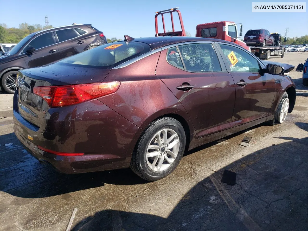 2011 Kia Optima Lx VIN: KNAGM4A70B5071451 Lot: 73315164