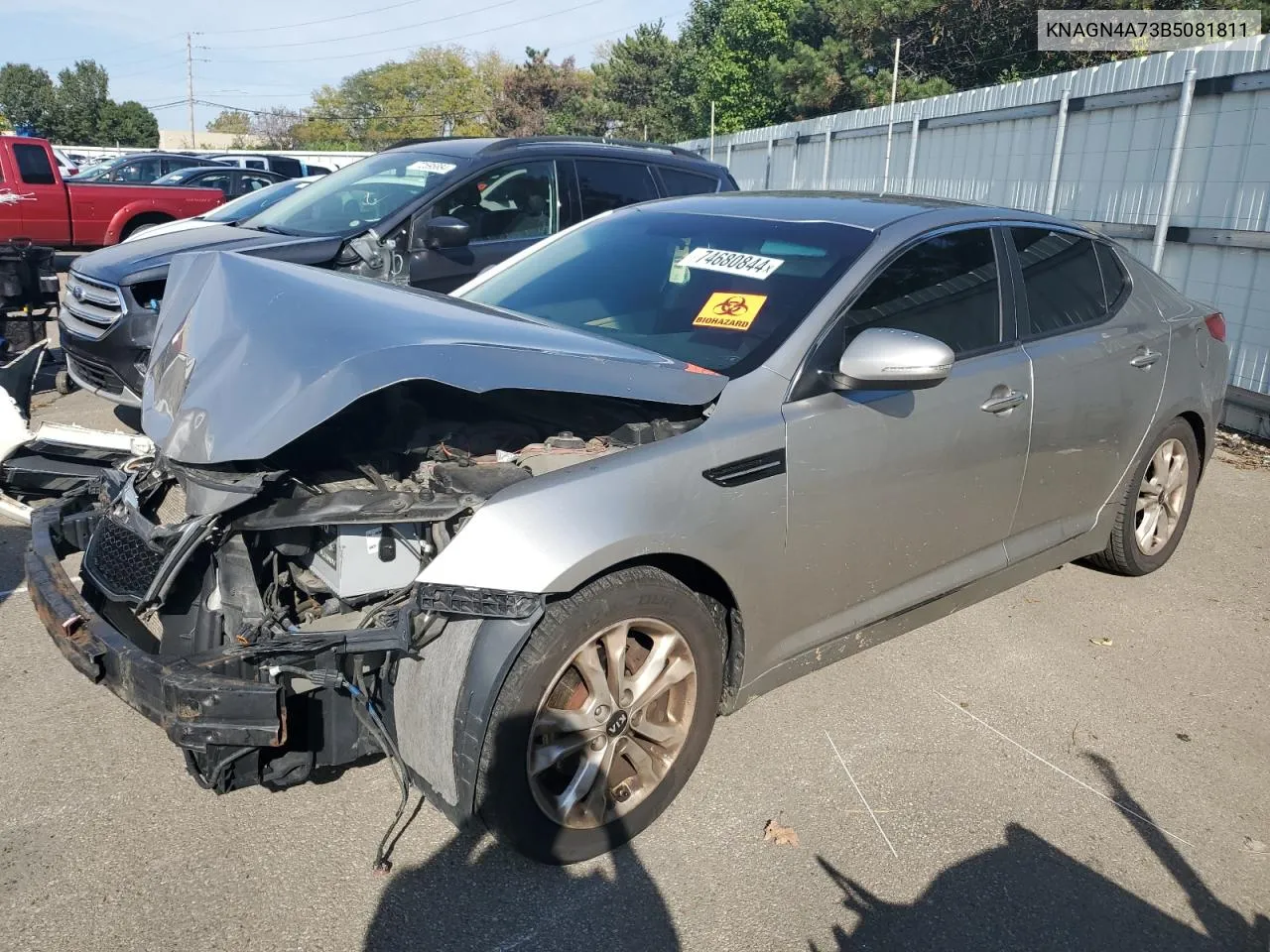 2011 Kia Optima Ex VIN: KNAGN4A73B5081811 Lot: 74680844