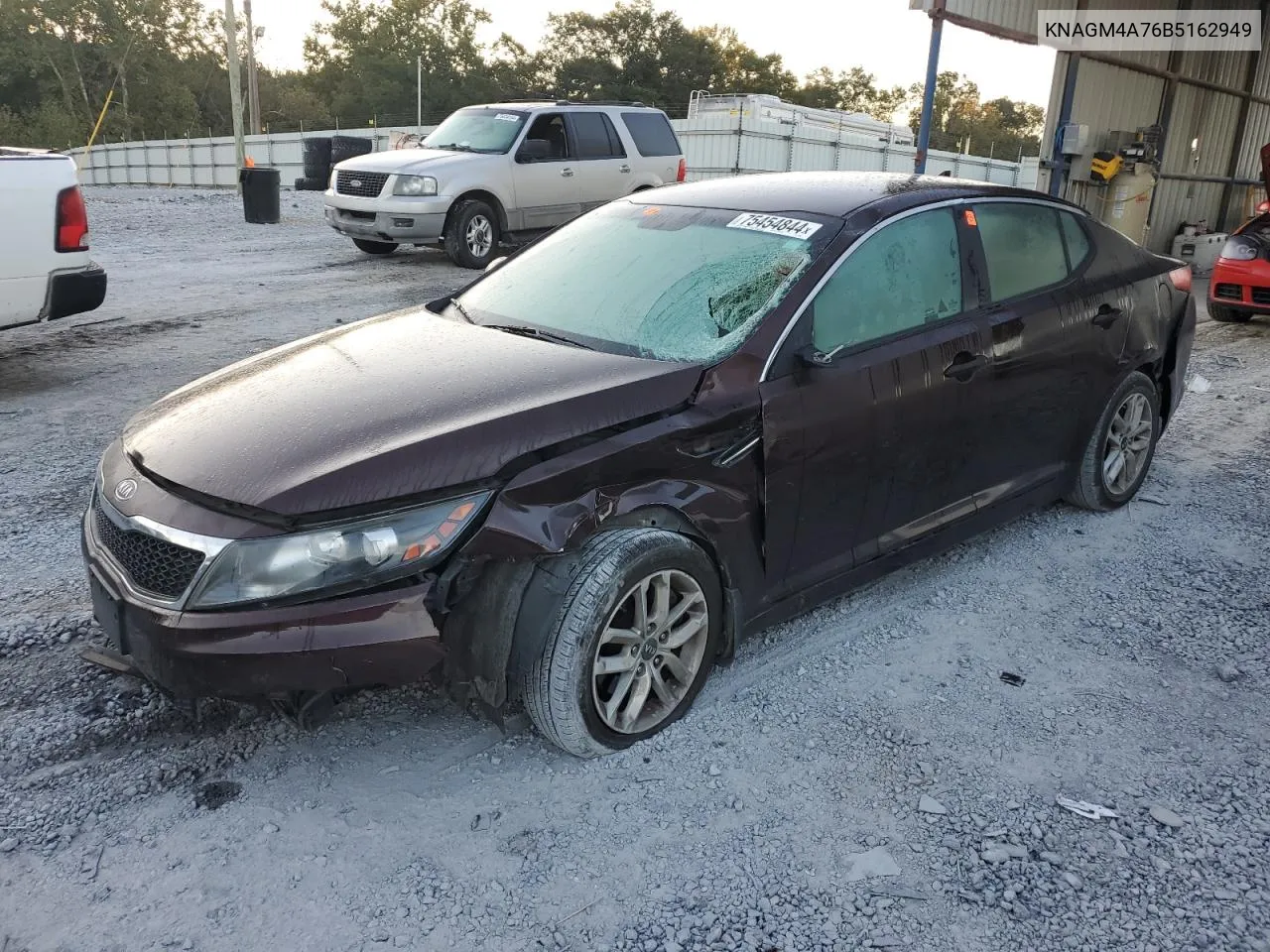 2011 Kia Optima Lx VIN: KNAGM4A76B5162949 Lot: 75454844