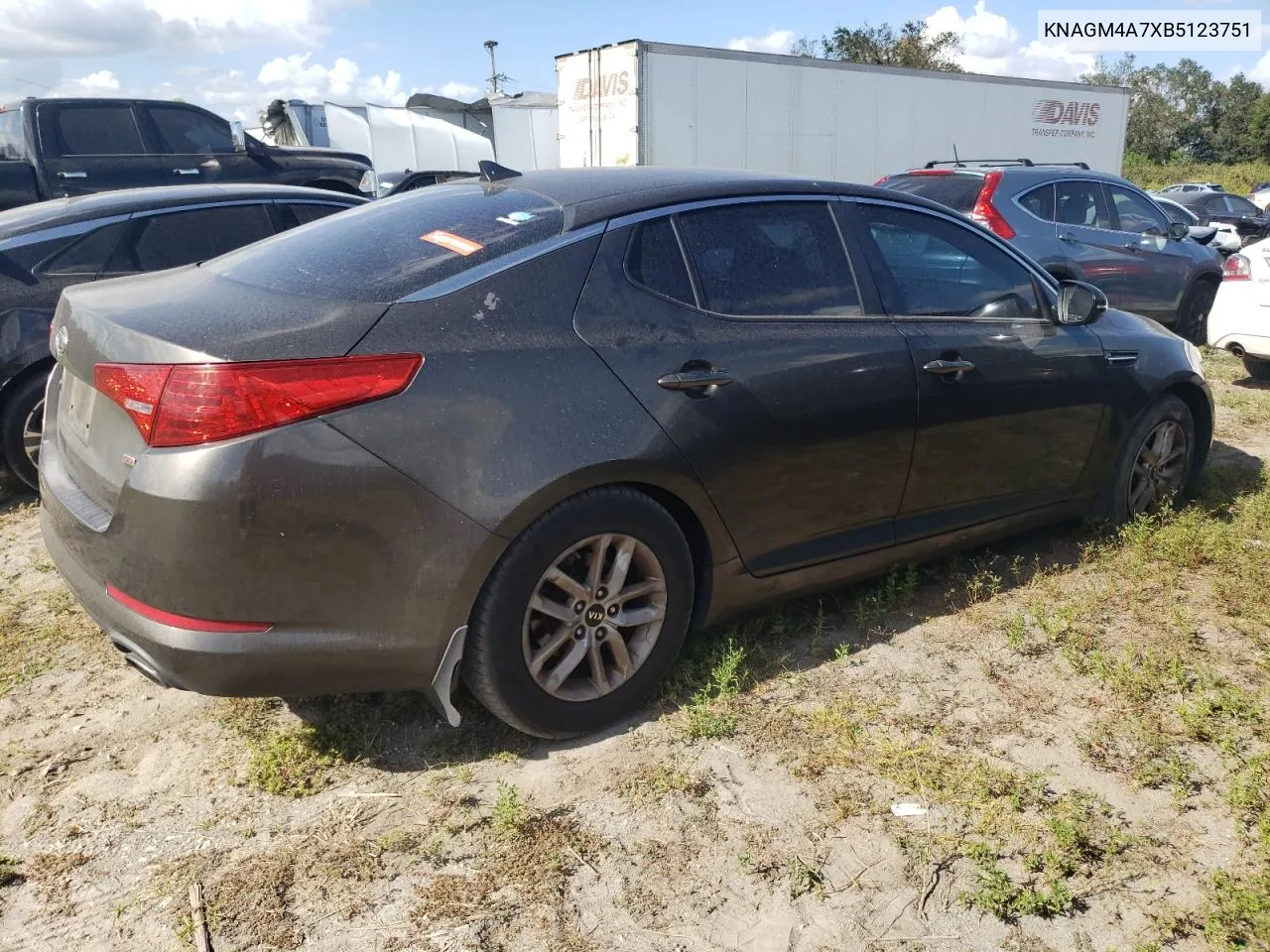 2011 Kia Optima Lx VIN: KNAGM4A7XB5123751 Lot: 78414664