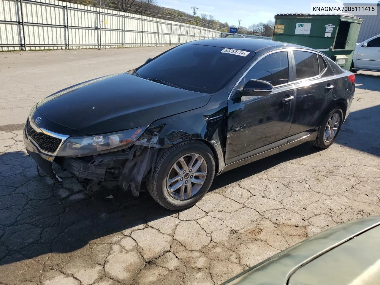 2011 Kia Optima Lx VIN: KNAGM4A70B5111415 Lot: 80285114