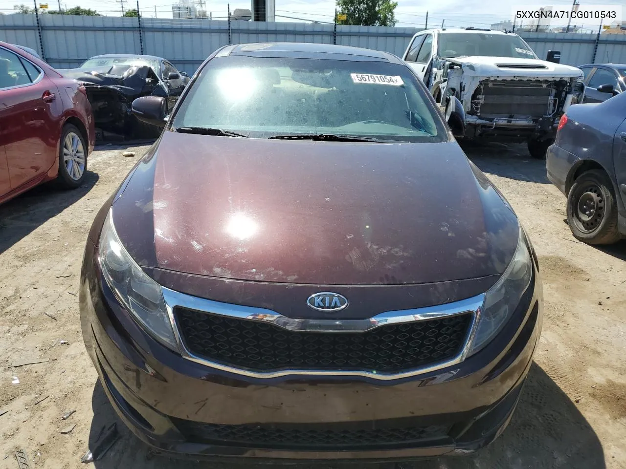 2012 Kia Optima Ex VIN: 5XXGN4A71CG010543 Lot: 56791054