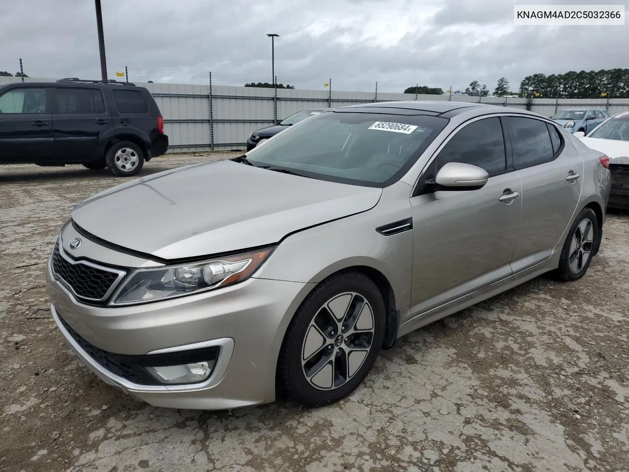 2012 Kia Optima Hybrid VIN: KNAGM4AD2C5032366 Lot: 65290684