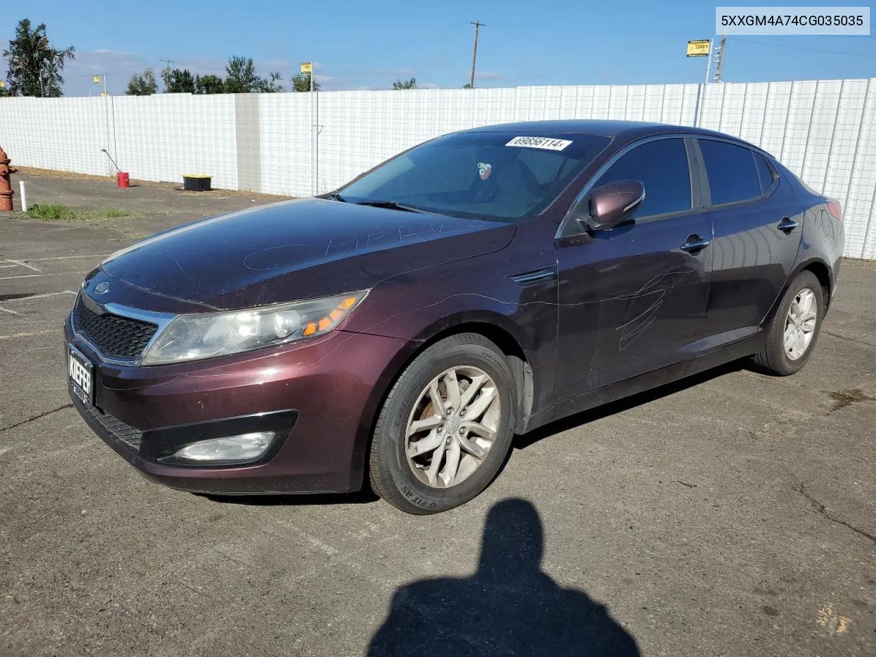 2012 Kia Optima Lx VIN: 5XXGM4A74CG035035 Lot: 69856114