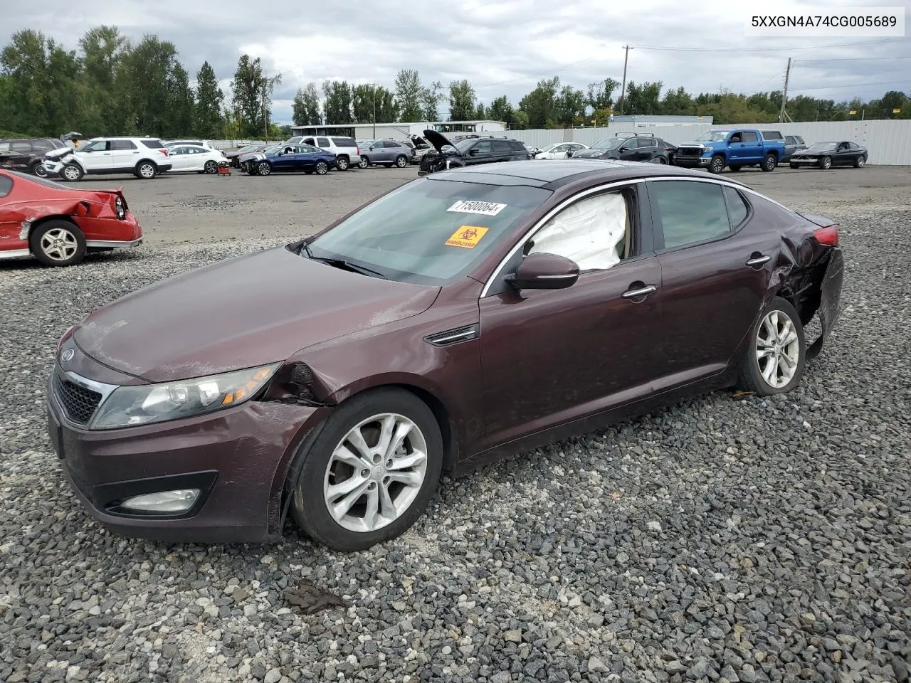 5XXGN4A74CG005689 2012 Kia Optima Ex