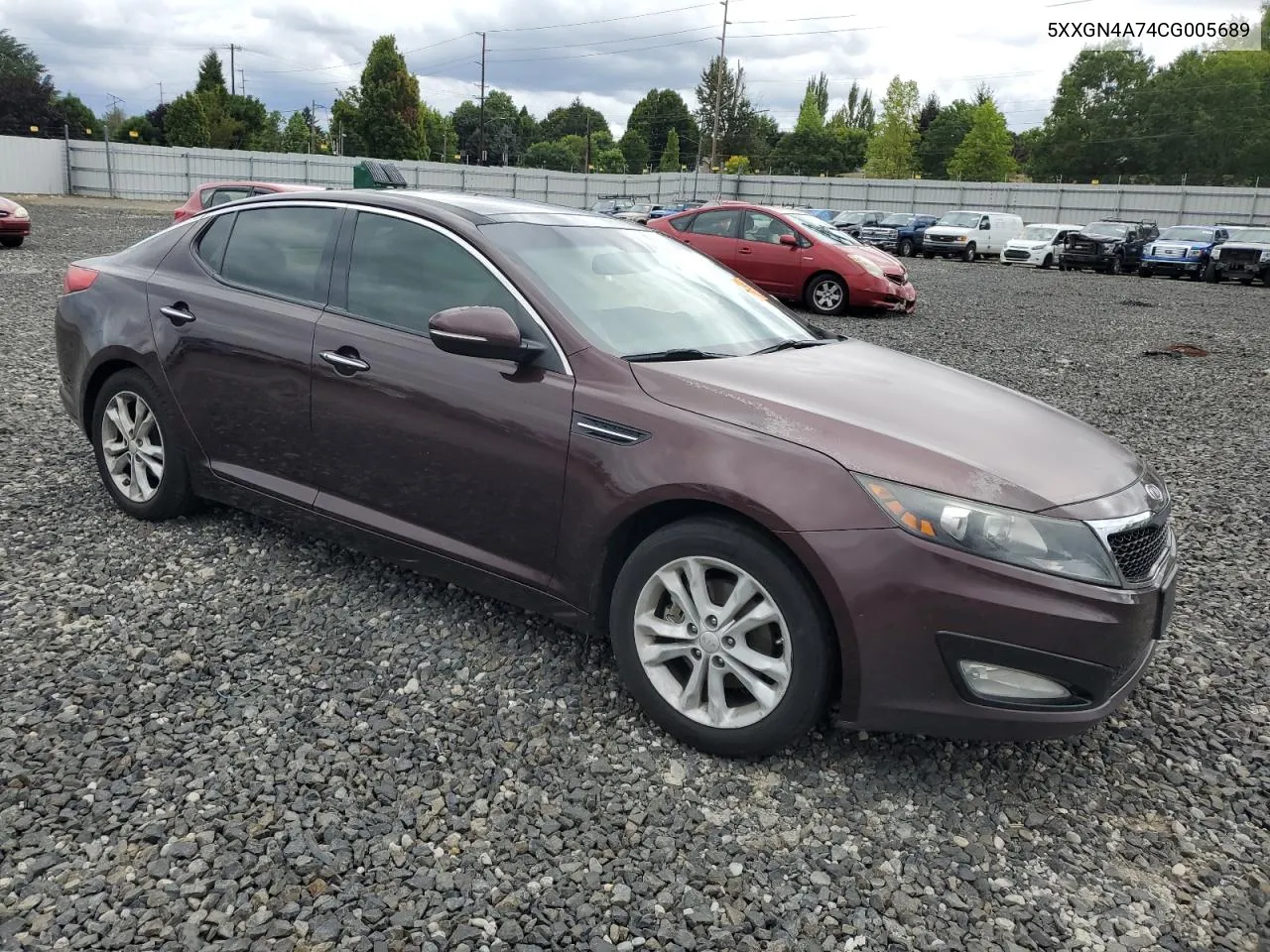 2012 Kia Optima Ex VIN: 5XXGN4A74CG005689 Lot: 71500064