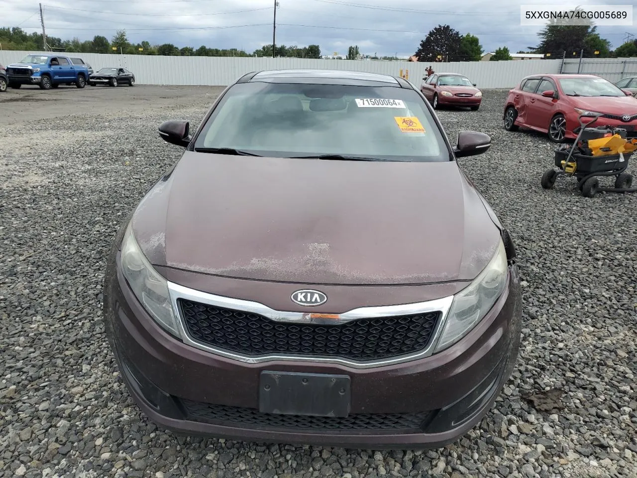 2012 Kia Optima Ex VIN: 5XXGN4A74CG005689 Lot: 71500064