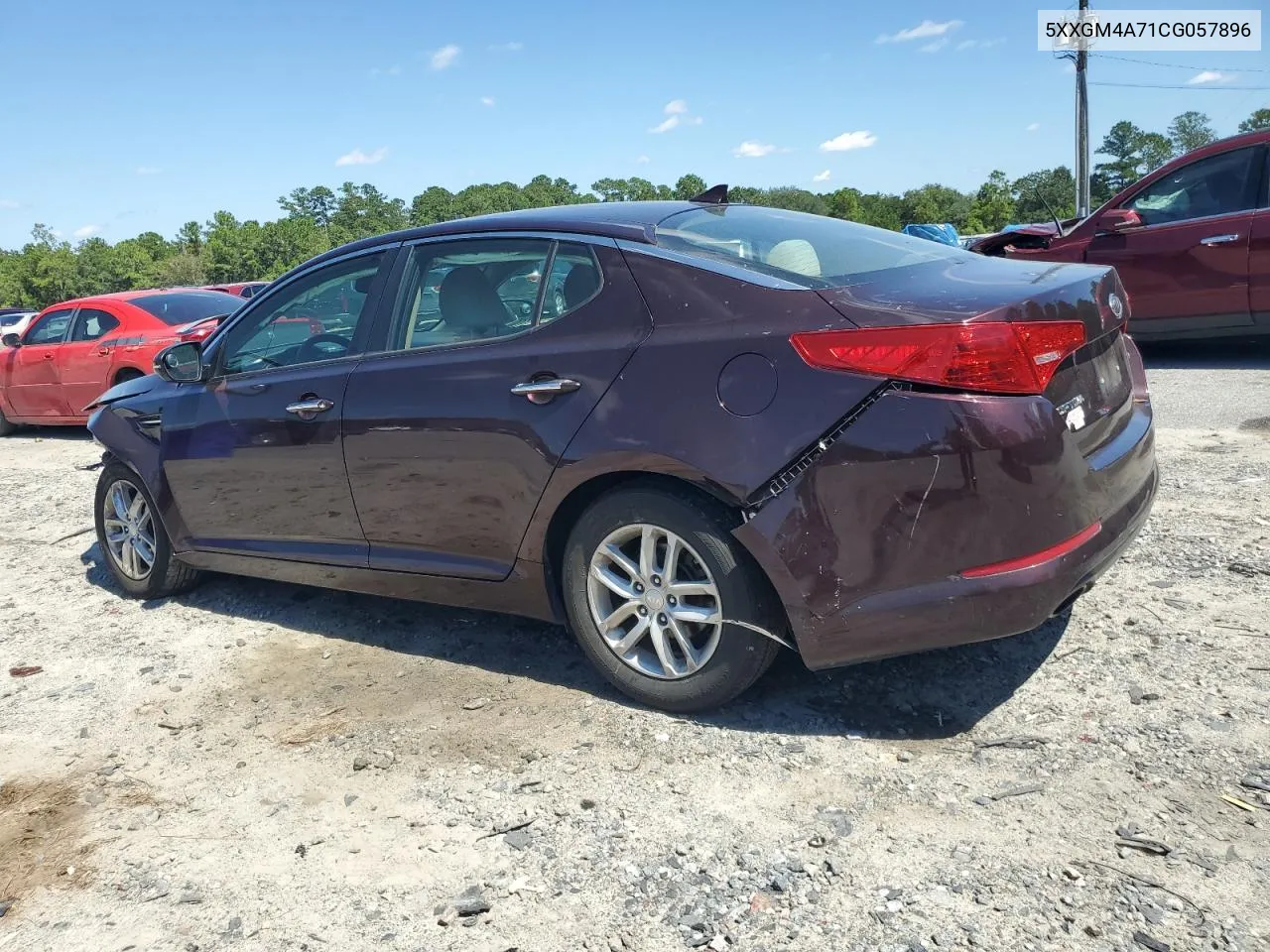 2012 Kia Optima Lx VIN: 5XXGM4A71CG057896 Lot: 72023174