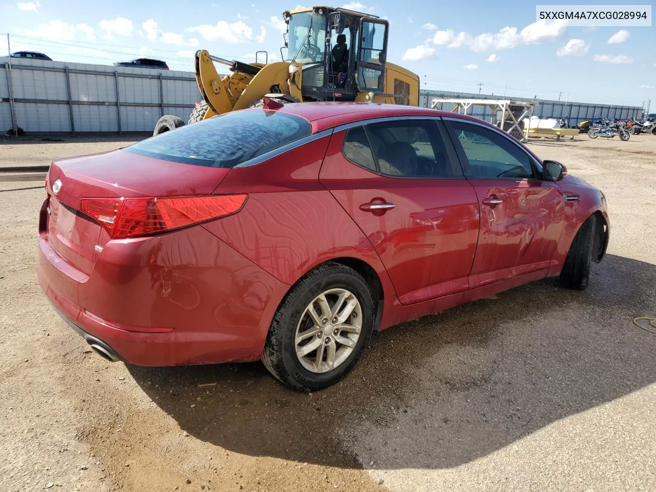 2012 Kia Optima Lx VIN: 5XXGM4A7XCG028994 Lot: 72948914