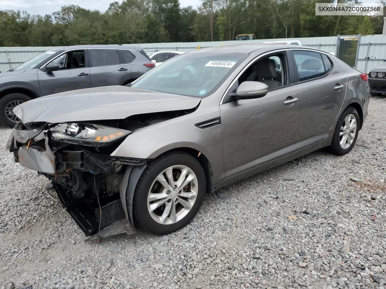 2012 Kia Optima Ex VIN: 5XXGN4A72CG007568 Lot: 74686524