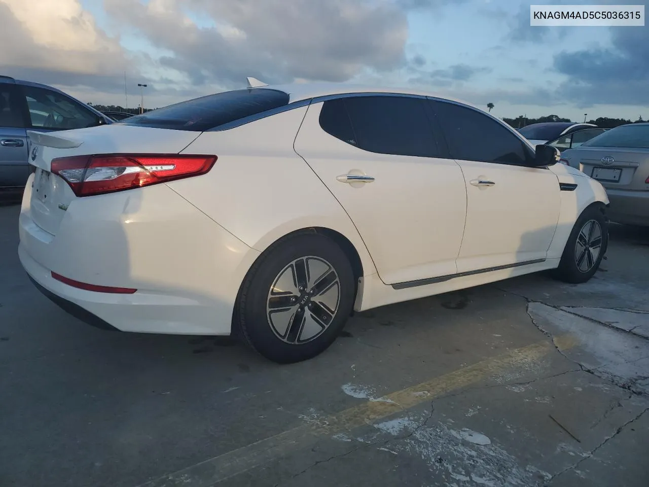 2012 Kia Optima Hybrid VIN: KNAGM4AD5C5036315 Lot: 74881424