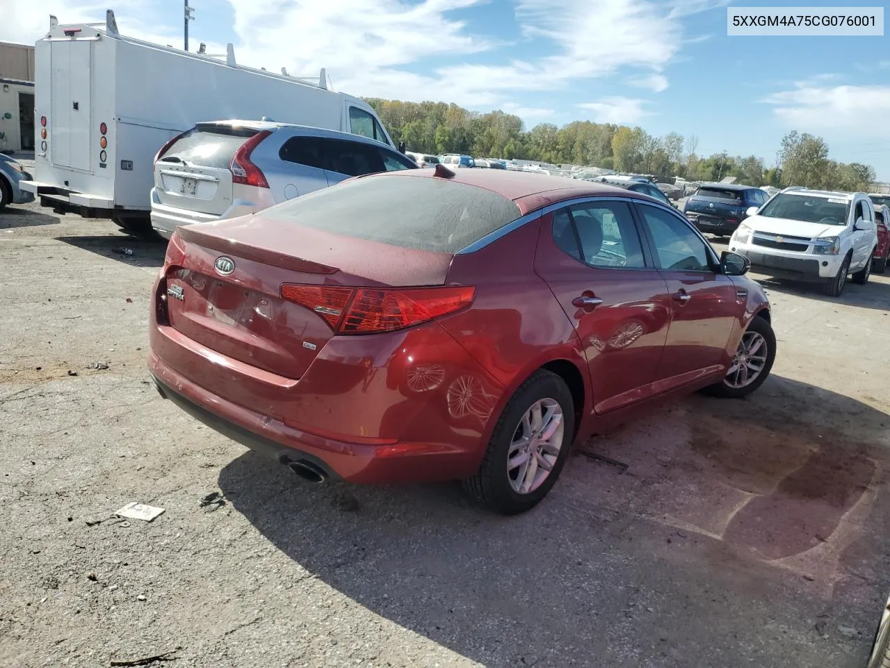 2012 Kia Optima Lx VIN: 5XXGM4A75CG076001 Lot: 75545344