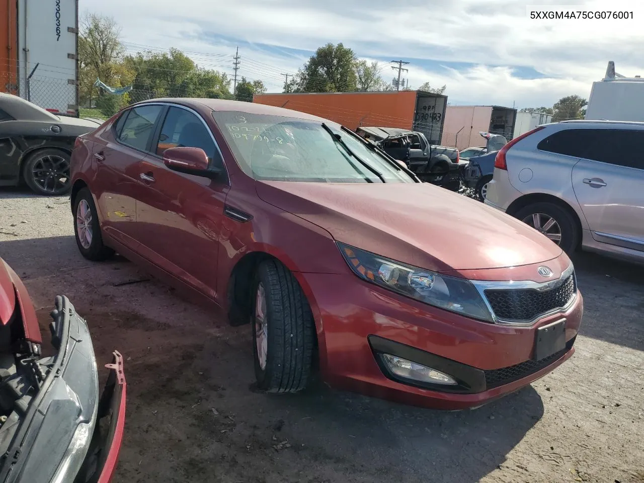 2012 Kia Optima Lx VIN: 5XXGM4A75CG076001 Lot: 75545344