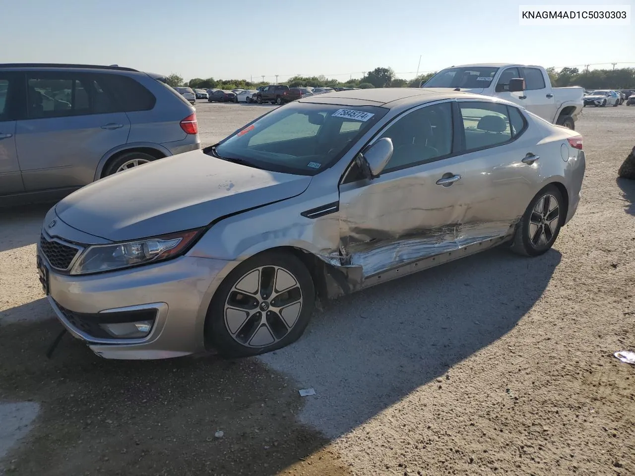 2012 Kia Optima Hybrid VIN: KNAGM4AD1C5030303 Lot: 75845774