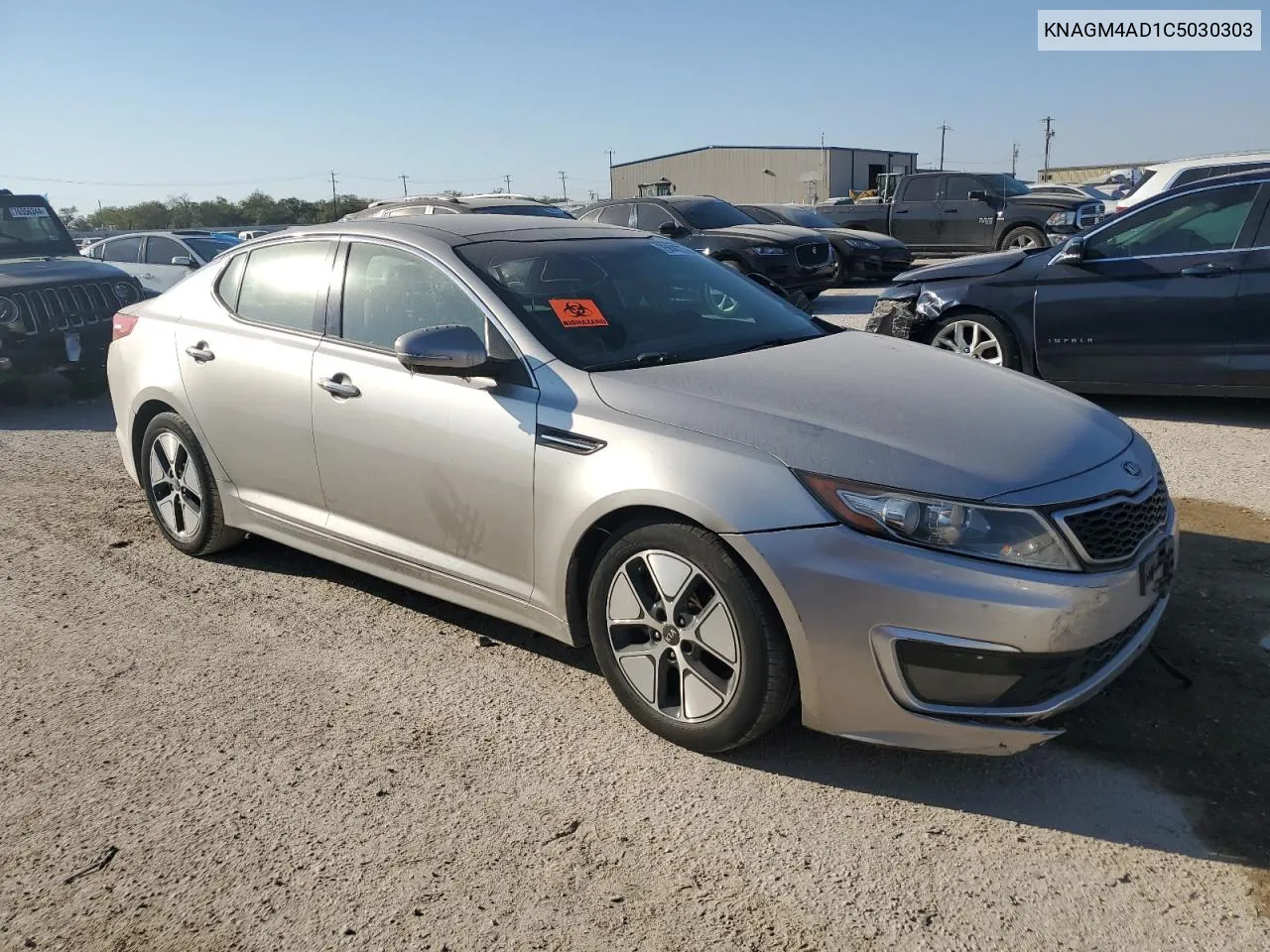 2012 Kia Optima Hybrid VIN: KNAGM4AD1C5030303 Lot: 75845774