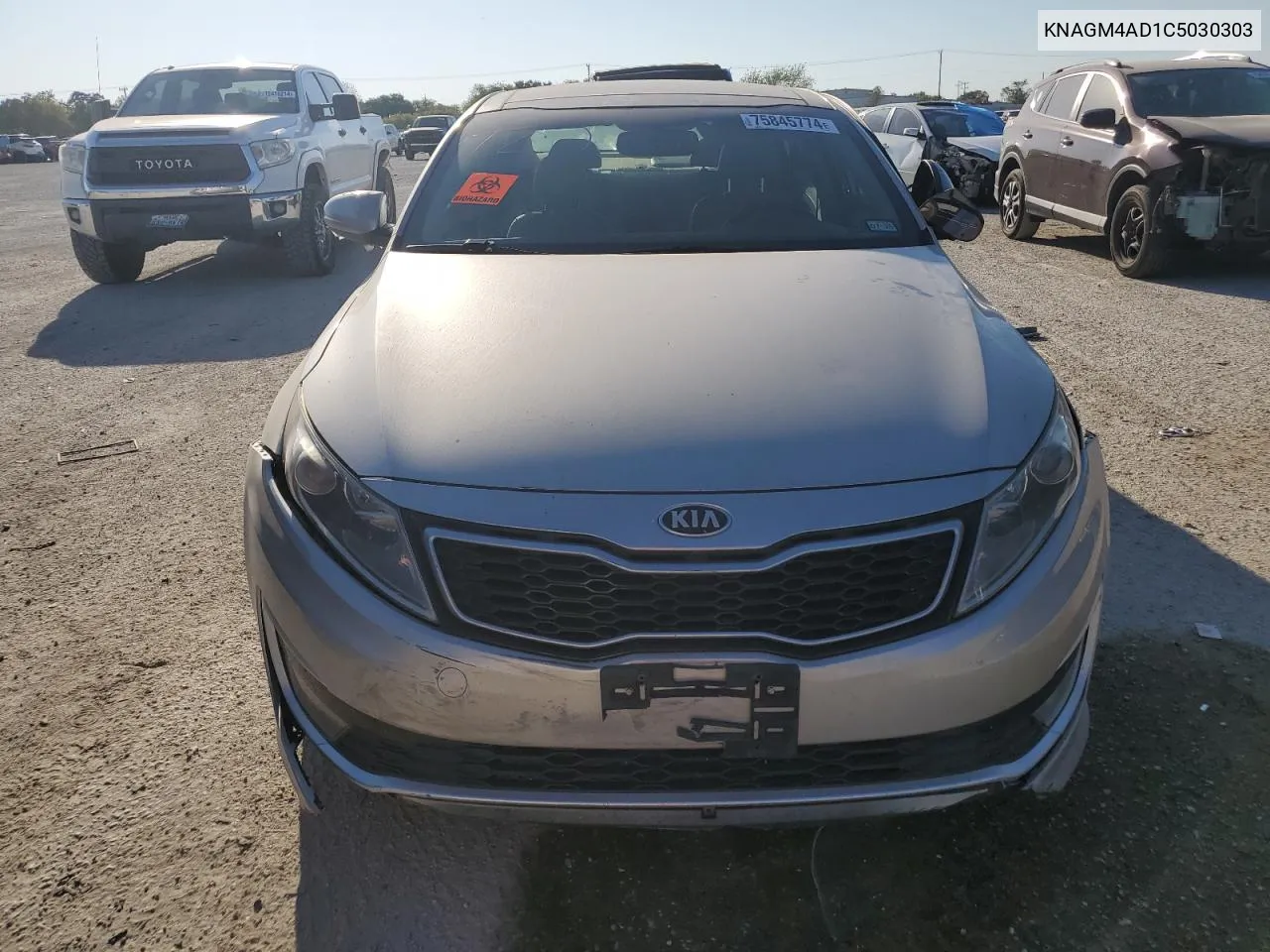 2012 Kia Optima Hybrid VIN: KNAGM4AD1C5030303 Lot: 75845774