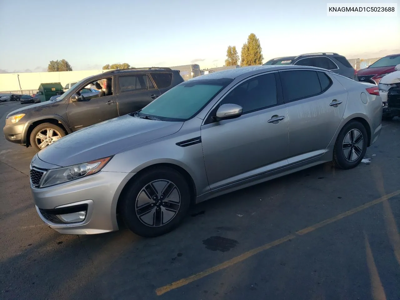 2012 Kia Optima Hybrid VIN: KNAGM4AD1C5023688 Lot: 77160344