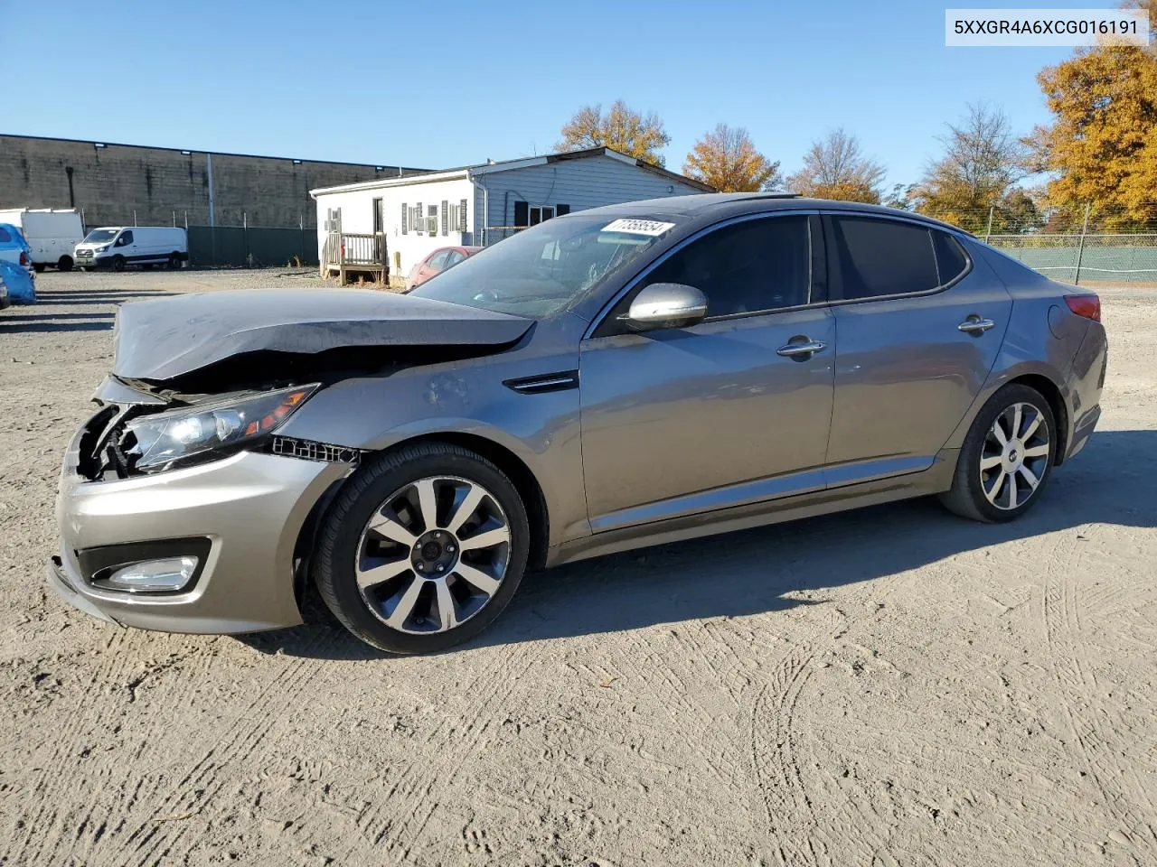 2012 Kia Optima Sx VIN: 5XXGR4A6XCG016191 Lot: 77358554