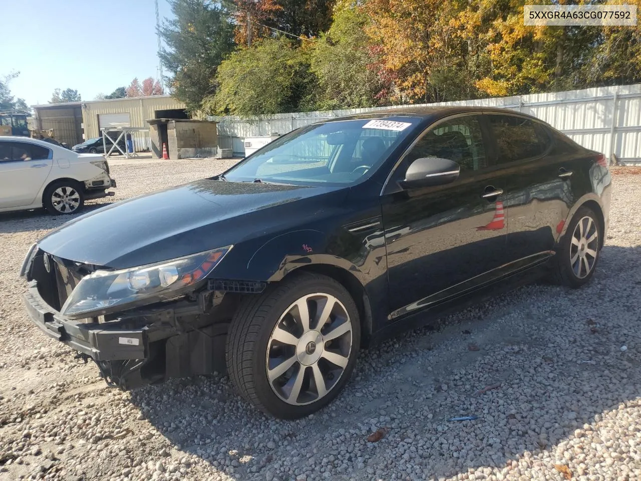 2012 Kia Optima Sx VIN: 5XXGR4A63CG077592 Lot: 77394374