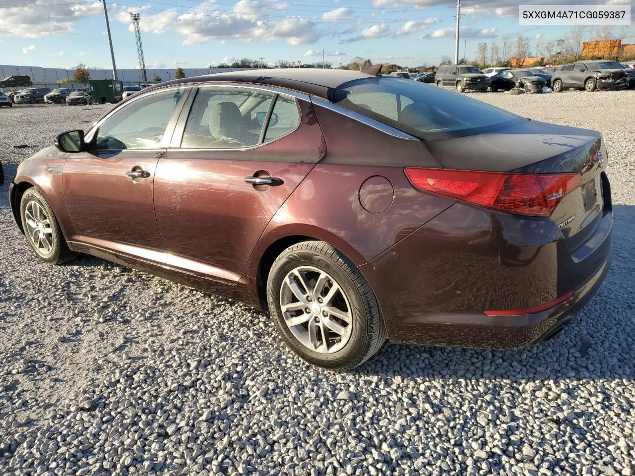 2012 Kia Optima Lx VIN: 5XXGM4A71CG059387 Lot: 79173094