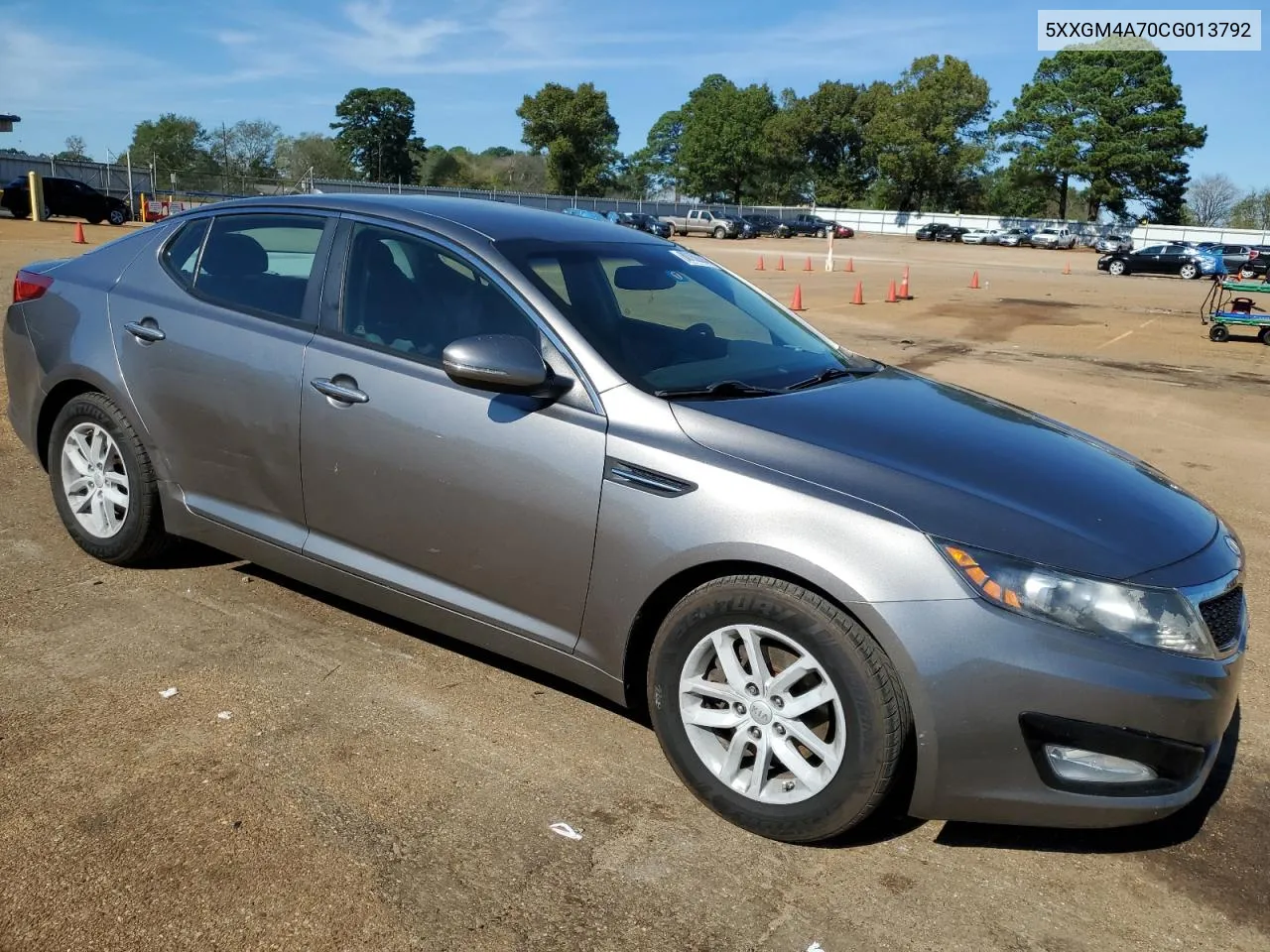 2012 Kia Optima Lx VIN: 5XXGM4A70CG013792 Lot: 80156684