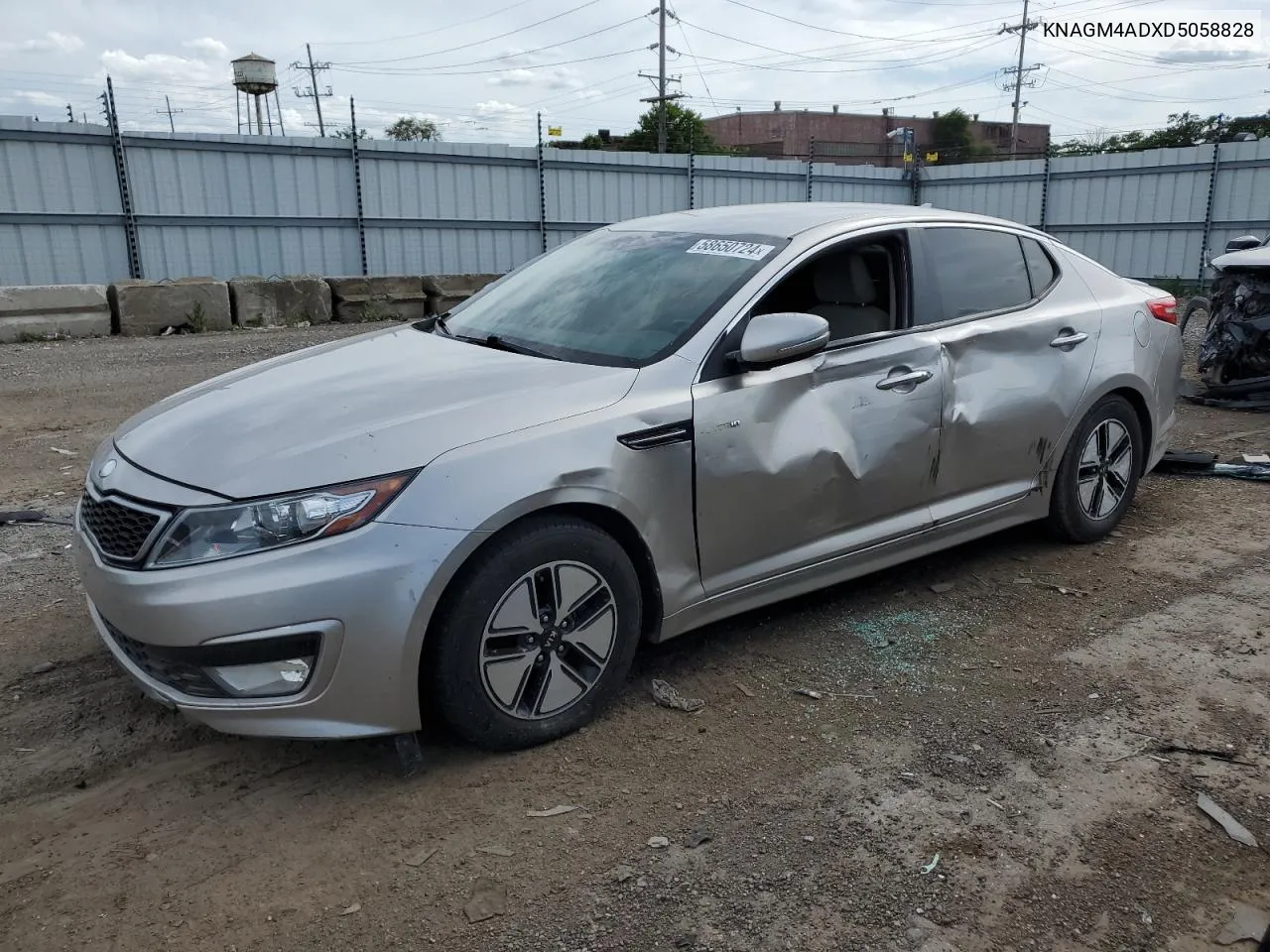 2013 Kia Optima Hybrid VIN: KNAGM4ADXD5058828 Lot: 58650724