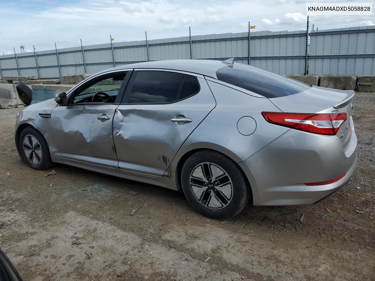 2013 Kia Optima Hybrid VIN: KNAGM4ADXD5058828 Lot: 58650724