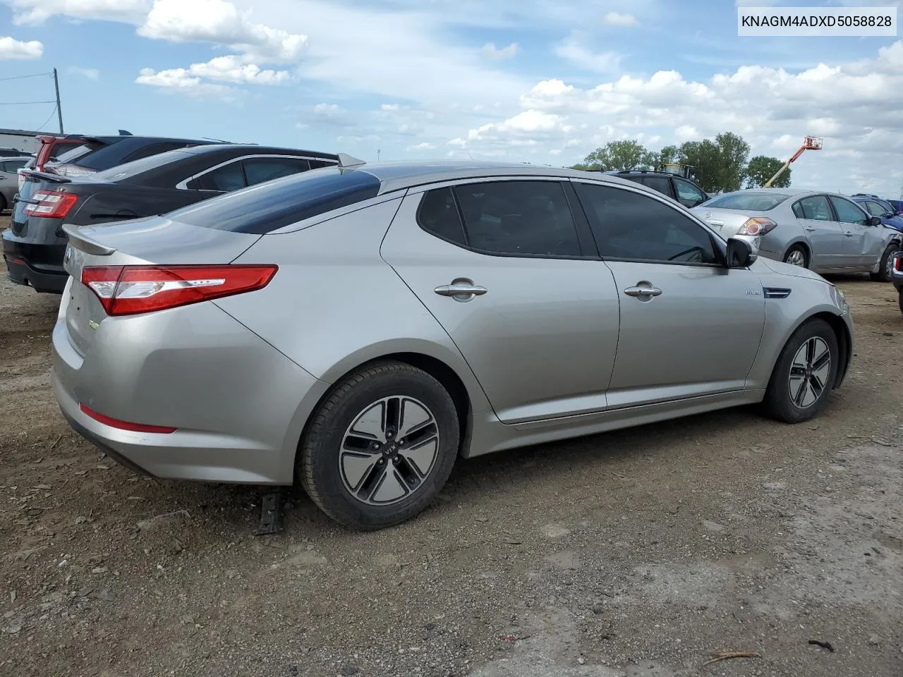 2013 Kia Optima Hybrid VIN: KNAGM4ADXD5058828 Lot: 58650724