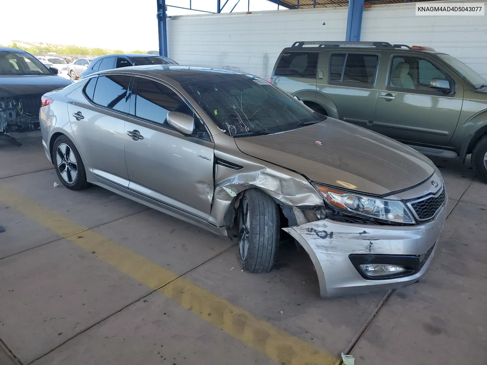 2013 Kia Optima Hybrid VIN: KNAGM4AD4D5043077 Lot: 67615714